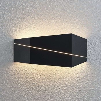 Nástenné LED svietidlo Nikolae, 40 cm čierne