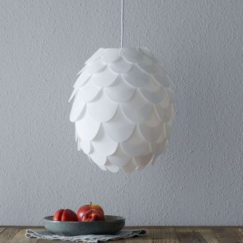 Závesná lampa Marees v bielej, Ø 30 cm - Image 2