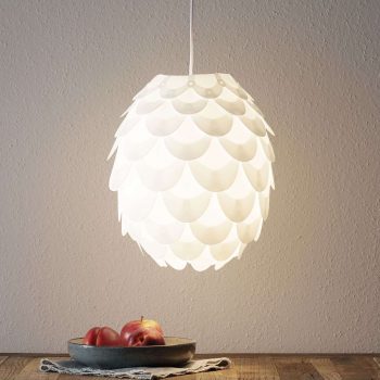 Závesná lampa Marees v bielej, Ø 30 cm