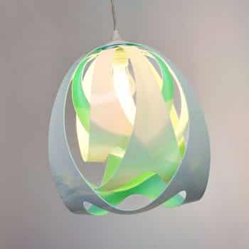 Slamp Goccia di Luce, závesná lampa, modrozelená
