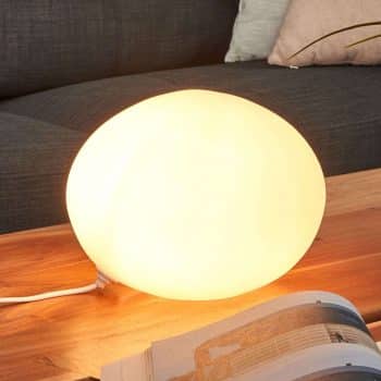 Stolná lampa Sklo oválna