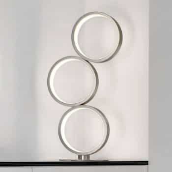 Stolná LED lampa Loop s tromi kruhmi, stmievateľná