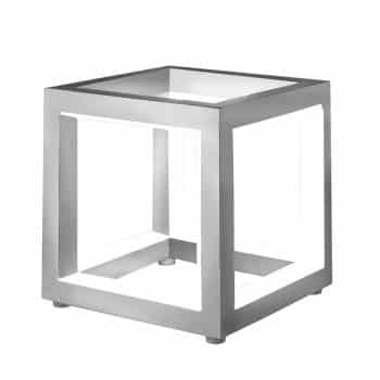Delux stojaca LED lampa v tvare kocky hliník 12 cm - Image 2