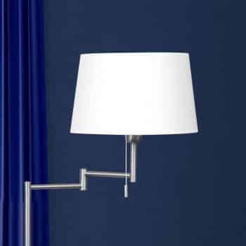 Strieborná stojaca lampa MEANDER látkové tienidlo - Image 2