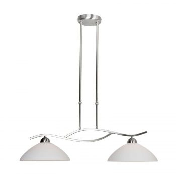 Závesná lampa Capri 2-pl. nastaviteľná oceľ/biela - Image 2
