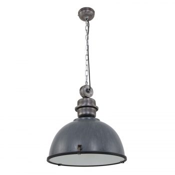 Sivá závesná lampa Bikkel XXL, priemyselný dizajn - Image 2