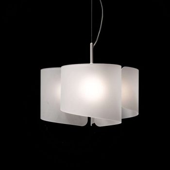Závesná lampa Papiro 5-plameňová satinovaná - Image 2