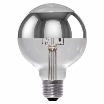 LED Globe G95 zrkadlový kruh E27 8W stmievateľná