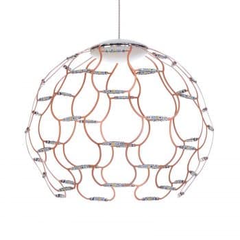 Medené LED závesné svietidlo Lamoi 40 cm - Image 2