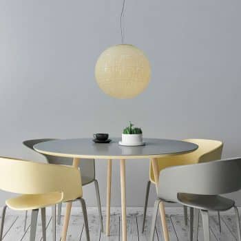 Krémová závesná lampa Lopta - Image 2