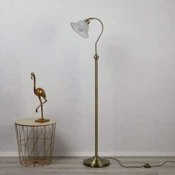 Stojacia lampa Bjane, starožitná mosadz - Image 2