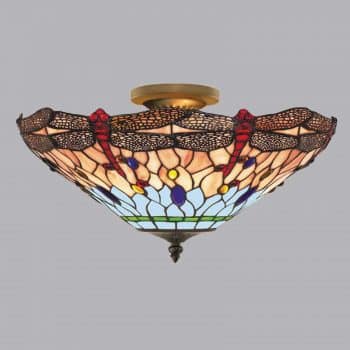 Stropné svietidlo Dragonfly v Tyffanyho štýle - Image 2