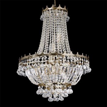 Krištáľový visiaci luster Versailles zlatý 55 cm