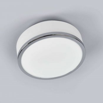 Jednoduché stropné svietidlo Flush chróm IP44 23cm - Image 2