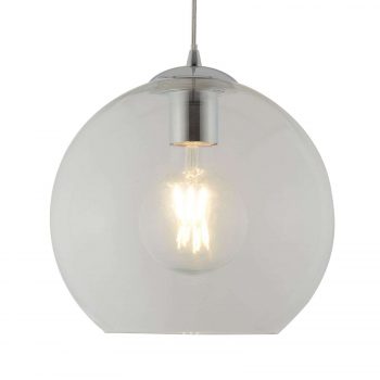 Guľovitá sklenená závesná lampa Balls 25 cm číra
