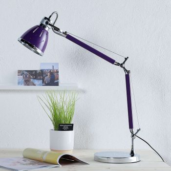 Fialová lampa na písací stôl Jerona - Image 2