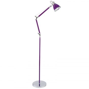 Fialová stojaca lampa Jerona, nastaviteľná