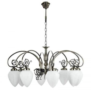 Osem-plameňová závesná lampa Bossa starožitná - Image 2