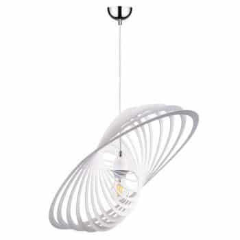 Závesná lampa Planet, kruhy elipsovitá, biela - Image 2