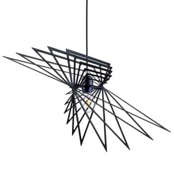 Planet – štýlová závesná lampa v čiernej