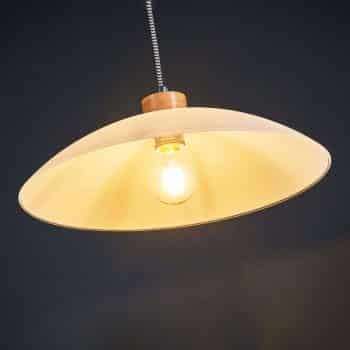 Závesná lampa Jona dub kábel čiernobiely