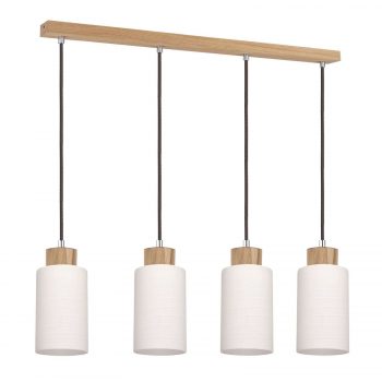 Podlhovastá závesná lampa Bosco dub olejovaný 4-pl - Image 2
