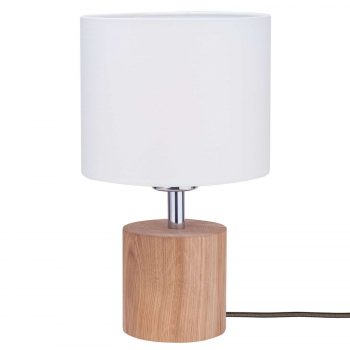 Stolná lampa Trongo valec olejovaný tienidlo