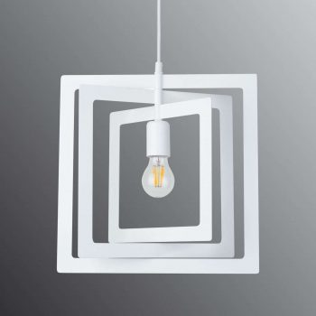Variabilná závesná lampa Justyna v bielej