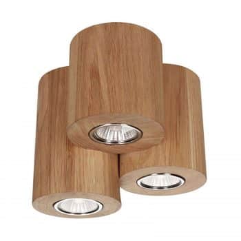 Troj-plameňové stropné LED svietidlo Wooddream