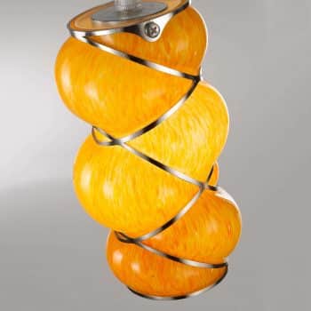 Vznešená závesná lampa Orione, oranžová - Image 2