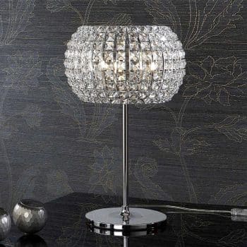 Stolná lampa DIAMOND s krištáľmi 33 cm