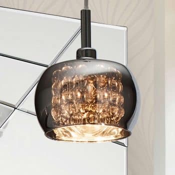 Sklenená závesná lampa Arian, jedno-plameňové