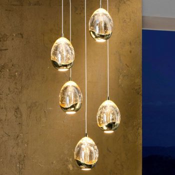 Lampa Rocio 5-pl. diaľkové ovládanie zlaté okrúhle - Image 2
