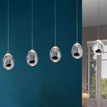 Lampa Rocio 5-pl. diaľkové ovládanie chróm trámy - Image 2