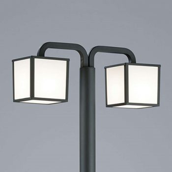 Cubango – stĺpové LED svietidlo s 2 lucernami - Image 2