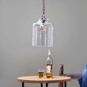 Námornícky navrhnutá sklenená závesná lampa Judith