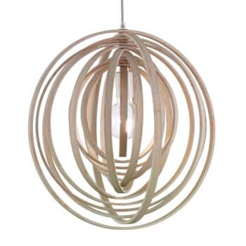Závesná lampa Boolan bambusové tienidlo svetlosivá - Image 2