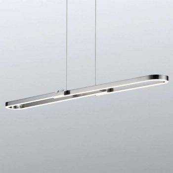 Závesné LED svietidlo Romulus v nikkle, 70 -100cm