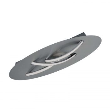 Stropné LED svietidlo Dolphin, nikel, 55 x 18 cm - Image 2