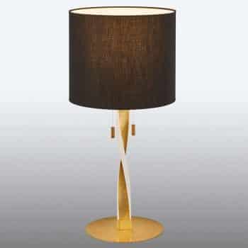 Stojaca lampa Nandor, čierno-zlatá šnúrový vypínač - Image 2