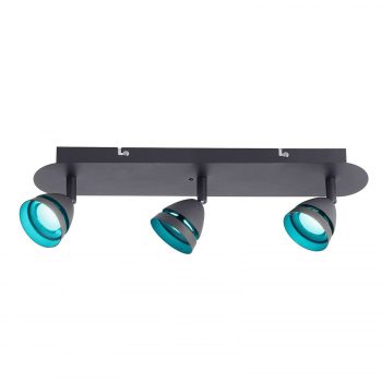 Trio WiZ Gemini stropné LED svietidlo 3-pl. čierne - Image 2