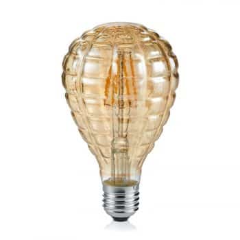 LED Globe kvapka E27 4W 2 700 K štrukt. jantár