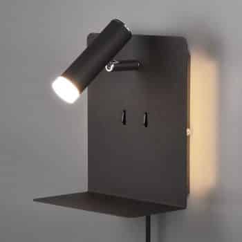 LED svietidlo odkladací priestor čierne matné