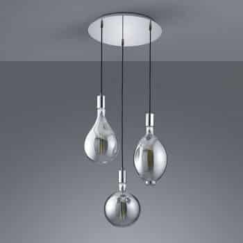 Závesné LED svietidlo Ginster 3-pl. chróm okrúhle - Image 2