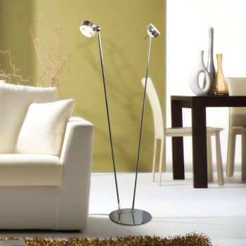 Viacnásobne flexibilná lampa PUK FLOOR chróm