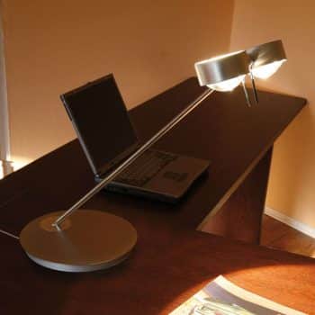 2-plameňová stolná lampa PUK TABLE, matný chróm - Image 2