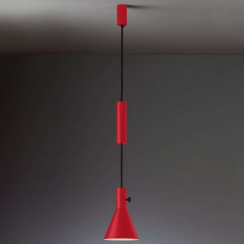 TECNOLUMEN Eleu – závesné LED svietidlo červené - Image 2