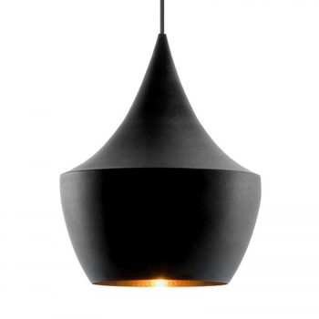 Tom Dixon Beat Fat – závesná lampa, čierna