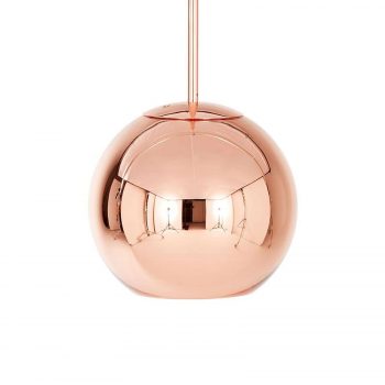 Tom Dixon Copper Round guľová závesná lampa 25 cm