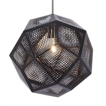 Tom Dixon Etch geometrická závesná lampa, čierna